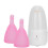 (S x 2) Menstruationsbecher-Set aus Silikon (2 Stk.) 3
