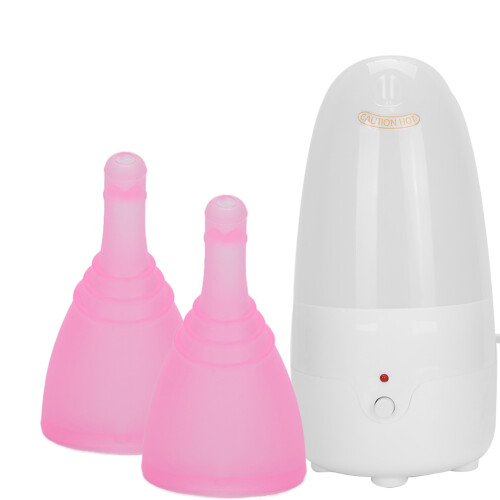 (S x 2) Menstruationsbecher-Set aus Silikon (2 Stk.) 2