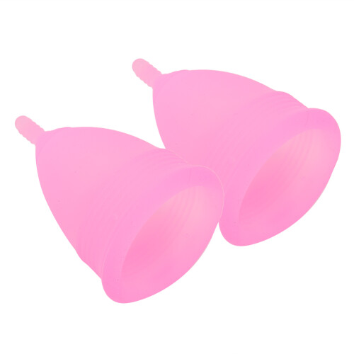 (S) Silikon-Menstruationsbecher Set mit Tasche 1
