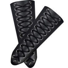 1 Pair Leather Arm Guards Unisex Gauntlet Wrist Guards Lace Up