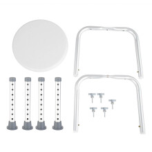 Verstellbarer Aluminium-Duschhocker für Schwangere & Senioren