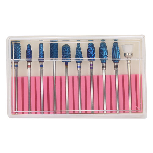 10x Nail Drill Bits Set Manicure Tool