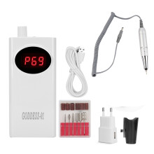 (Prise EU 110 ~ 240V) Tragbarer Elektrischer Nagelfeiler USB wiederaufladbar