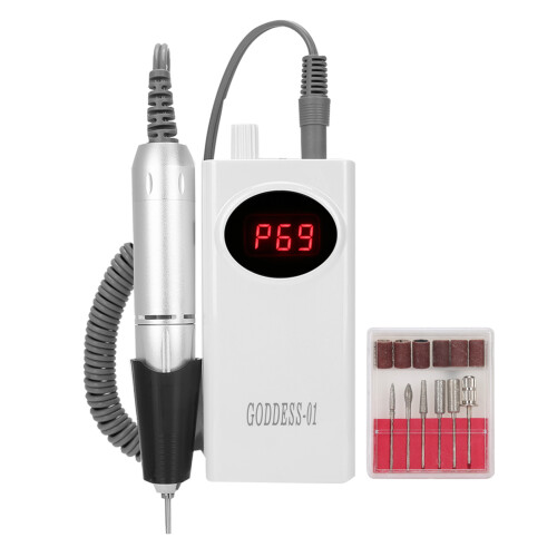 (US Plug 110~240V) Portable USB Rechargeable Nail Grinder 2