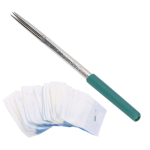 (5RS) 50 Stk Verlängerte Eyebrow Tattoo Nadel Microblading 3RL 1