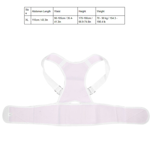 (White XL) Rugbrace Postuurcorrector Schouder White XXL 1