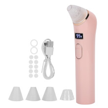 (Pink) Blackhead Remover Portable Pore Vacuum Electric Face Cleaner