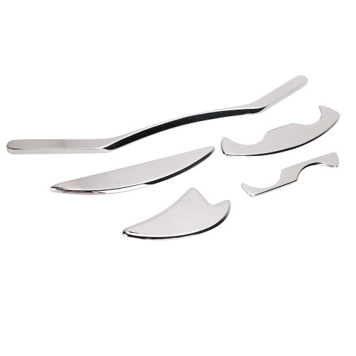 5pcs Stainless Steel Gua Sha Massage Set 1