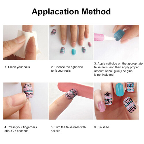 24Pcs Ballerina Matte Coffin False Gel Press On Nails Set 2