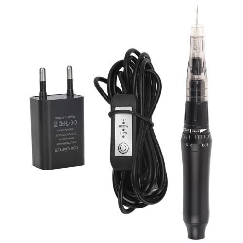 (Black EU Plug) Semi-permanente Microblading-Tätowierungs-Maschine