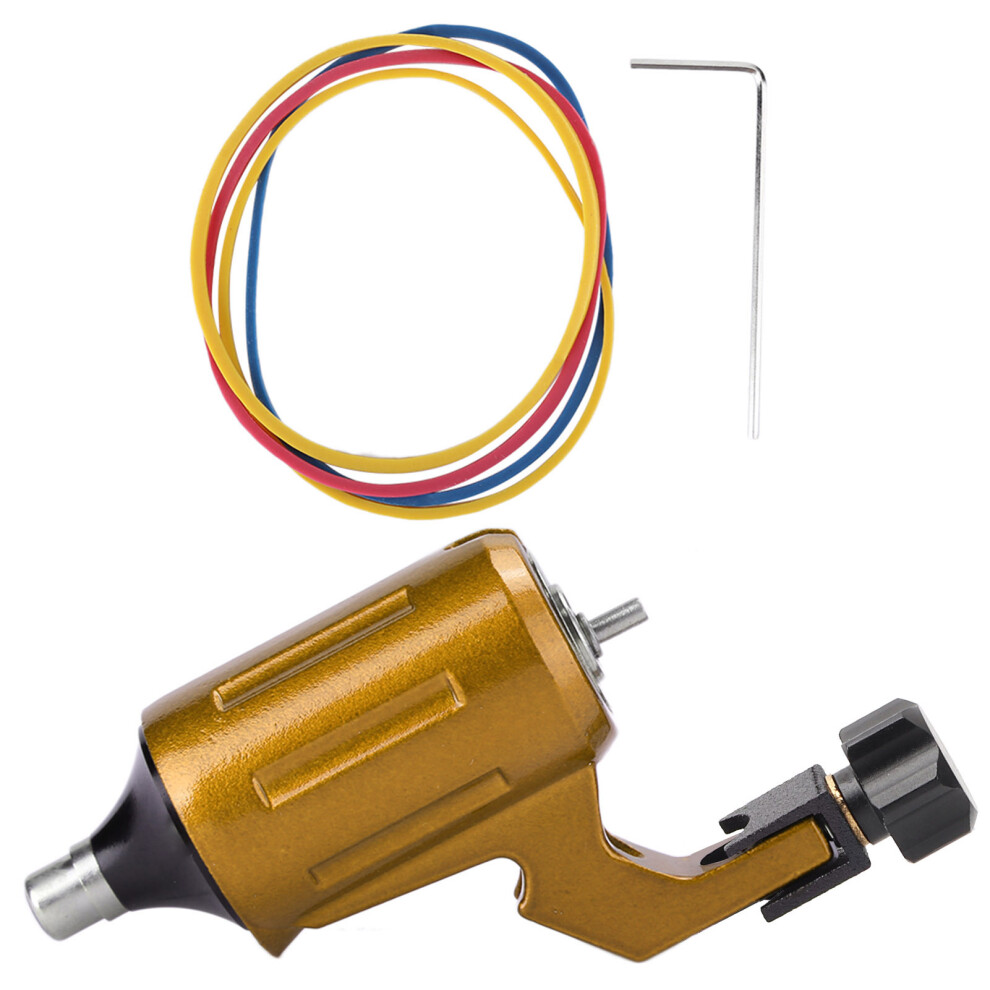 (Gold) Adjustable Tattoo Machine Alloy Liner Shader RCA Gold