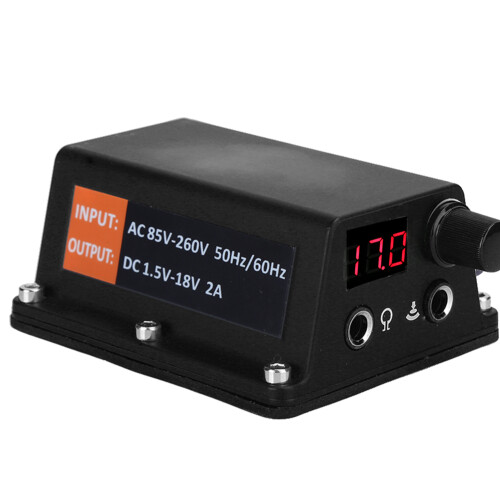 (EU Plug) Tattoo Power Supply LCD AntiSlip Battery 2