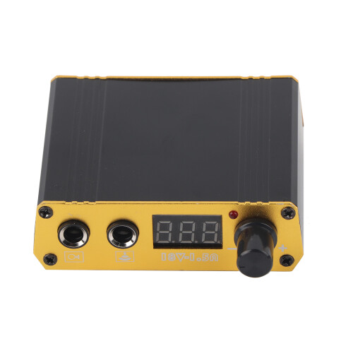 (Prise EU) Professionele Mini Tattoo Voeding LCD Display Zwart 1