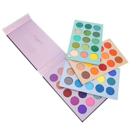 4 Layers 60 Colors Matte Glitter Eyeshadow Powder 1