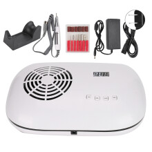 (US Plug 110‑240V) 72W 3-in-1 Nageldreher 25000U/min mit Staubabsaugung
