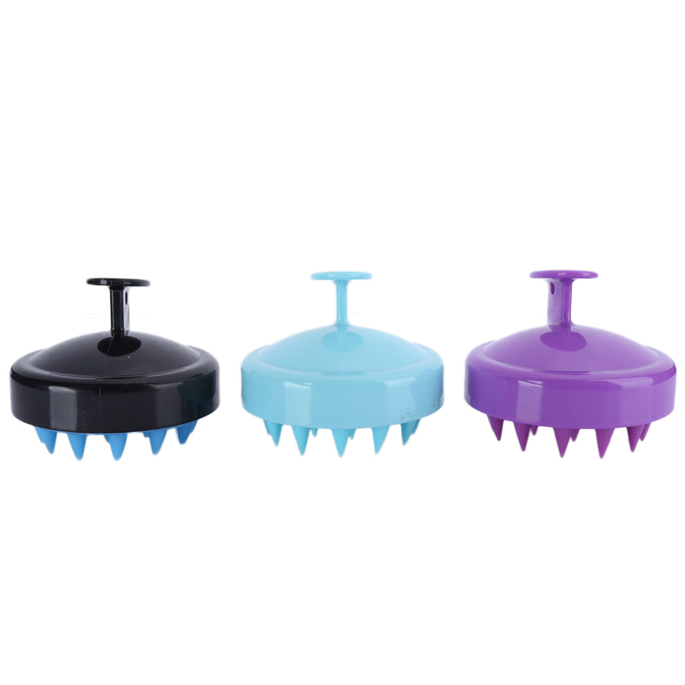 3pcs Silicone Shampoo Brush Soft Scalp Massager AntiSlip Bathing Brush