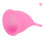 (S) Wiederverwendbare Menstrual Cup Silikon Rosa 2