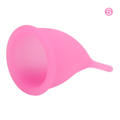 (S) Wiederverwendbare Menstrual Cup Silikon Rosa 1