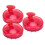 (Red) 3x Silicone Shampoo Borstel Massage Kop 2