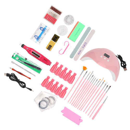 Nagelkunst-Tool-Kit 54W Maniküre-Lampe Bohrer Set 2