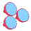 (Red) 3x Silicone Shampoo Borstel Massage Kop 3