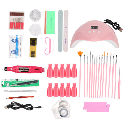 Nagelkunst-Tool-Kit 54W Maniküre-Lampe Bohrer Set 1