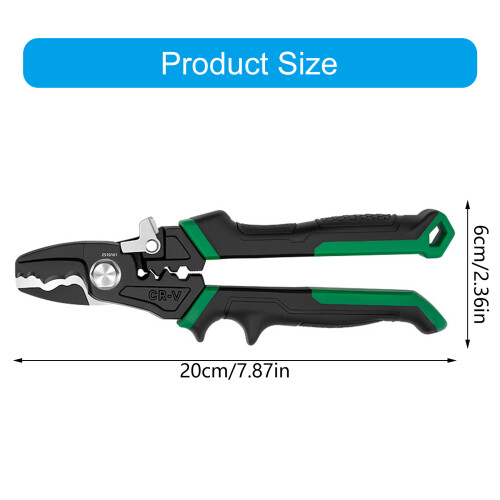 Multifunctional 8Inch All Steel Wire Shear Tool with Stripping 2