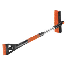 Extendable Ice Scraper Snow Brush Combination With-Yellow