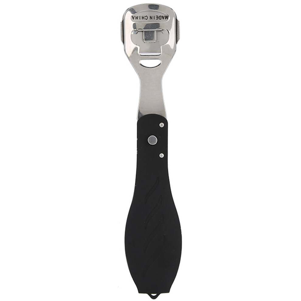 (Black) Callus Remover Planer Stainless Steel Foot Rasp Pedicure Tool Black