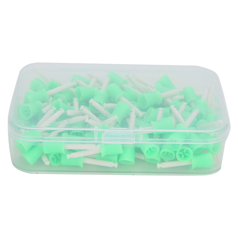 Green 100Pcs Dental Polishing Cup Teeth Stain Removal Tool