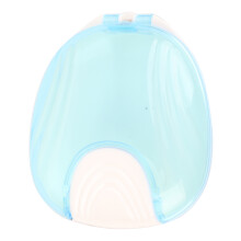 (Bleu Ciel Blanc) Orthodontic Retainer Case Portable Waterproof Mouthpiece Gray White