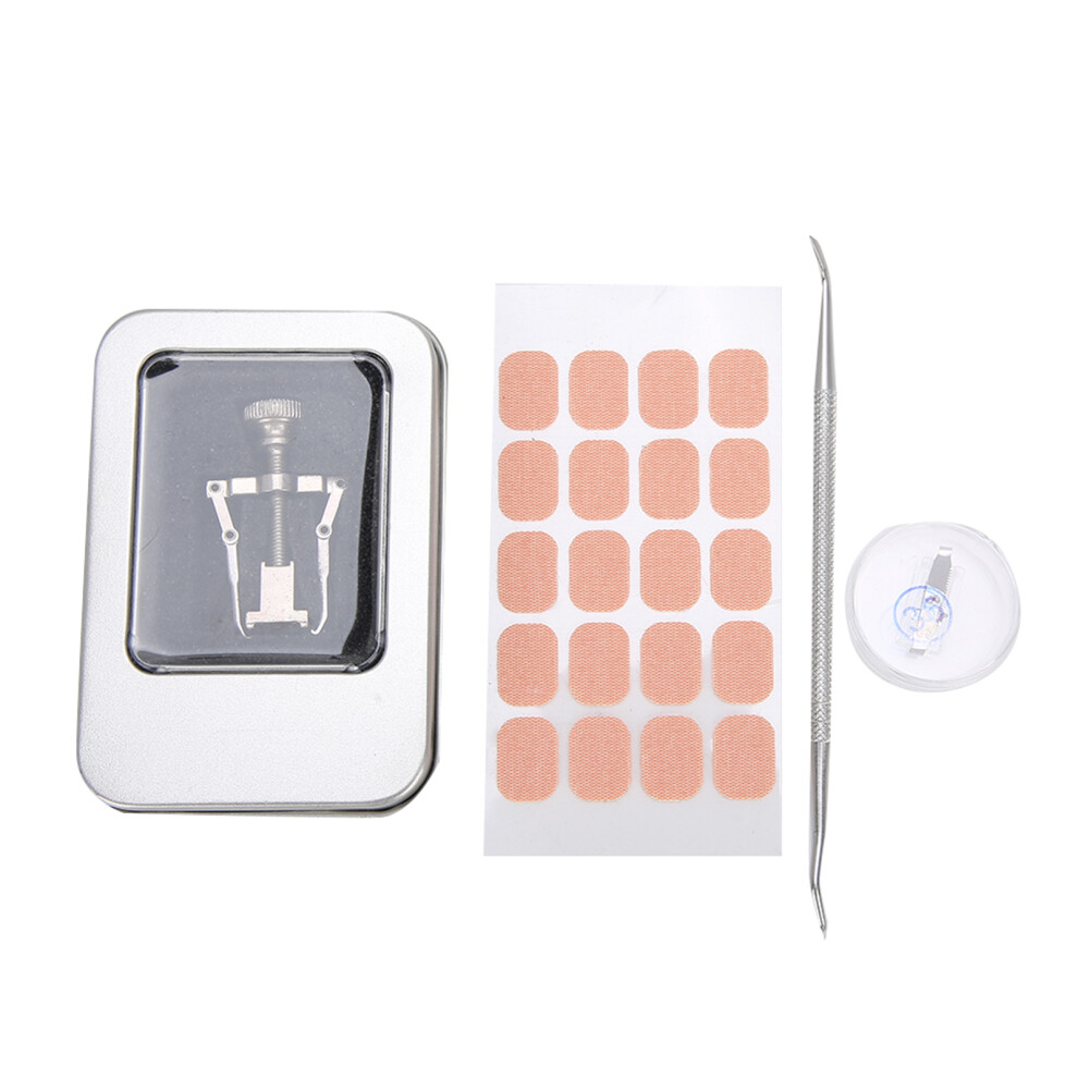 Stainless Steel Ingrown Toenail Corrector Dead Skin Fork Patch Set
