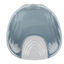 (Gris) Orthodontic Retainer Case Portable Waterproof Mouthpiece Gray White