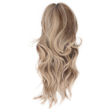 Long Wavy Light Blonde Wig Fashionable Synthetic 60cm
