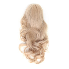 Gold Long Curly Wig High Temp Synthetic Cosplay 71cm