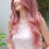 LC313-1 Pink Lang Lockig Mitteltel Synthetik 5