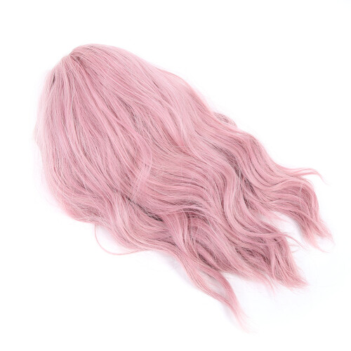 LC210-1 Pink Kurz Lockig Synthetik Cosplay 1