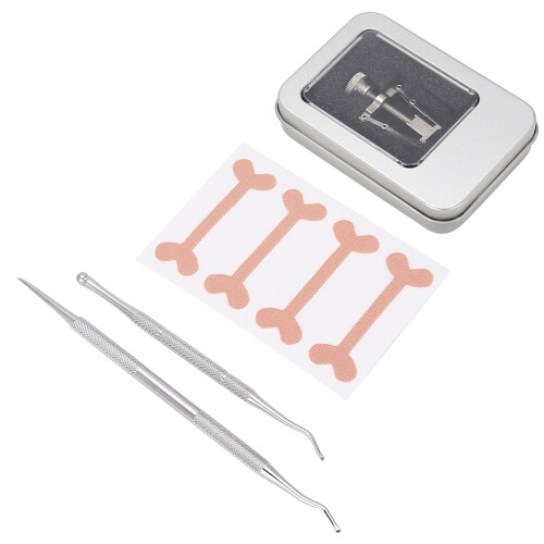 (Silver) Eingewachsener Nagel Korrektur Patch Set Silber 2