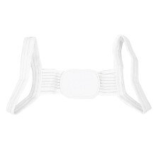 (L White) Breathable Adjustable Shoulder Back Straightener L