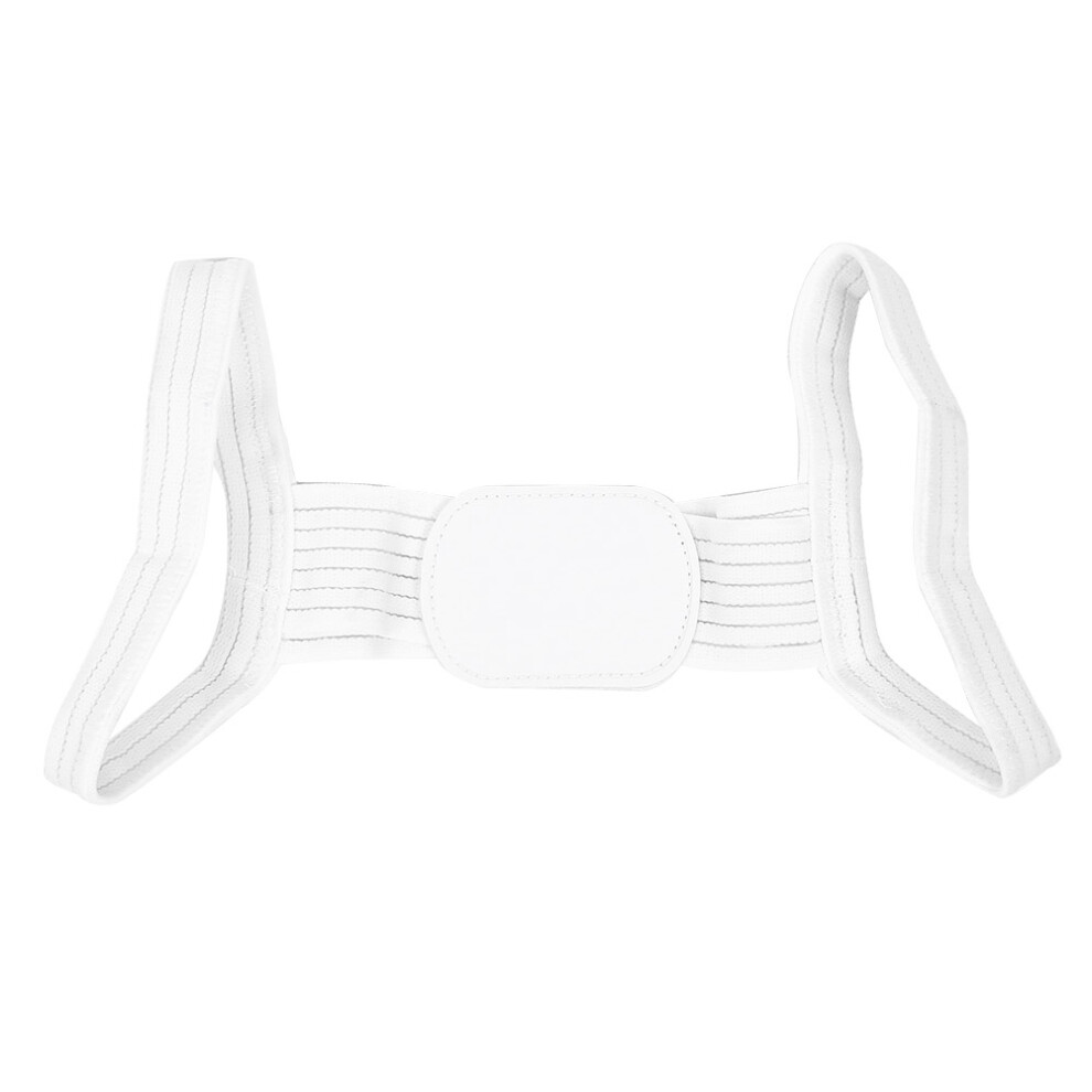 White (L ) Posture Corrector Breathable Shoulder Back Straightener Adjustable L