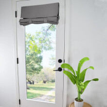 (Dark Gray, 24*38inch,1pc) Solid Color Punch-free Door Curtain, Blackout Privacy Heat Insulation Door Curtain, Door Decor for Home Living Room Bedroom