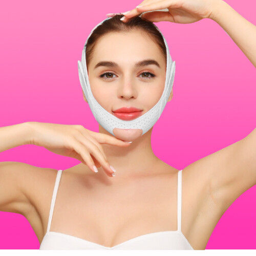 Breathable Adjustable Face Lifting Belt Elastic Shaping Bandage 2