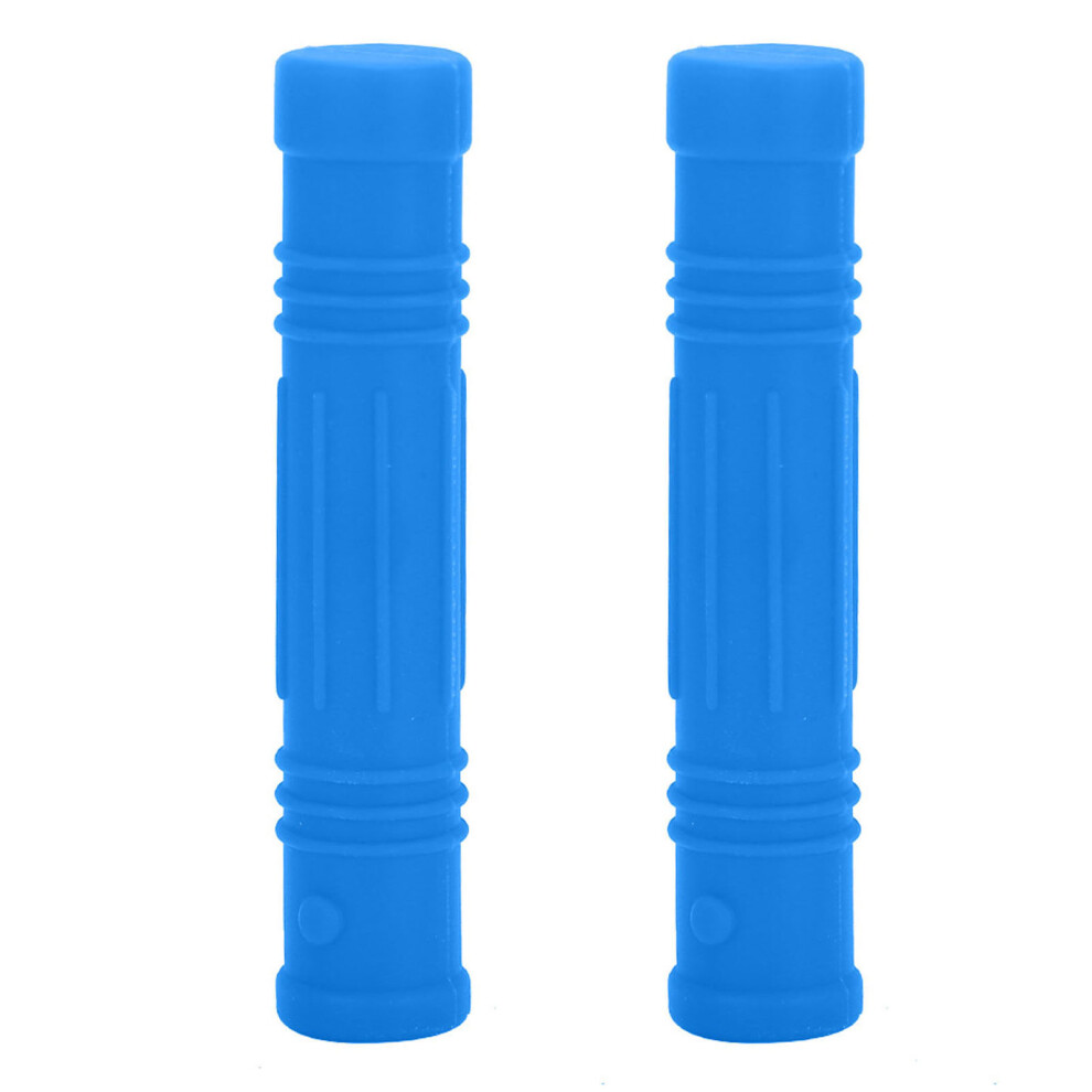 () Silicone Chewing Pencil Topper Baby Teether Sensory Chew Toy Blue/Sky Blue