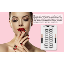 Magnetischer Eyeliner & Wimpern-Set 10 Paare + Pinzette
