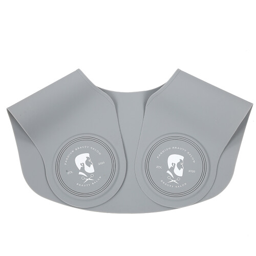 (Human Head Type) Mantello impermeabile per parrucchiere grigio con testa 2