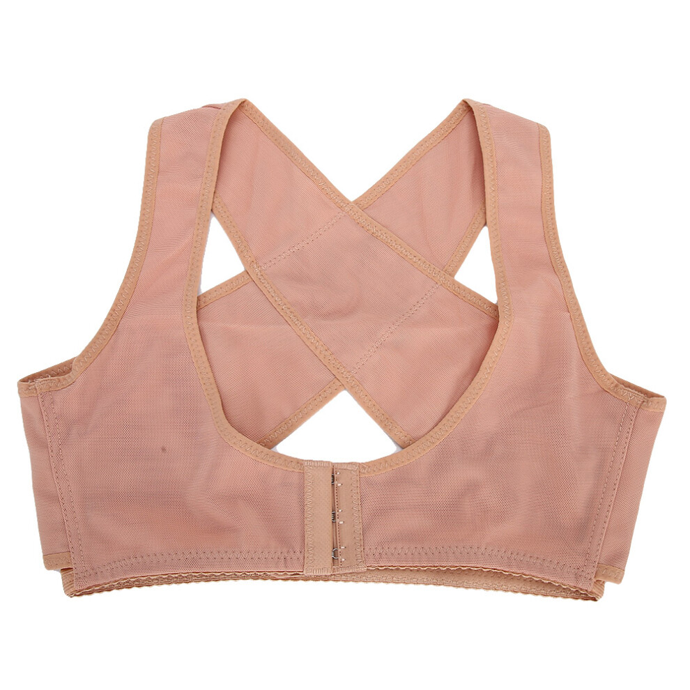 (L) Adult Women Posture Corrector Breast Support Hunchback Belt Skin M