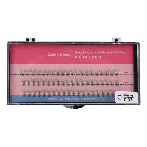(8MM) Prof. Wimpernverlängerung 0,07 C8mm Weich Dicht