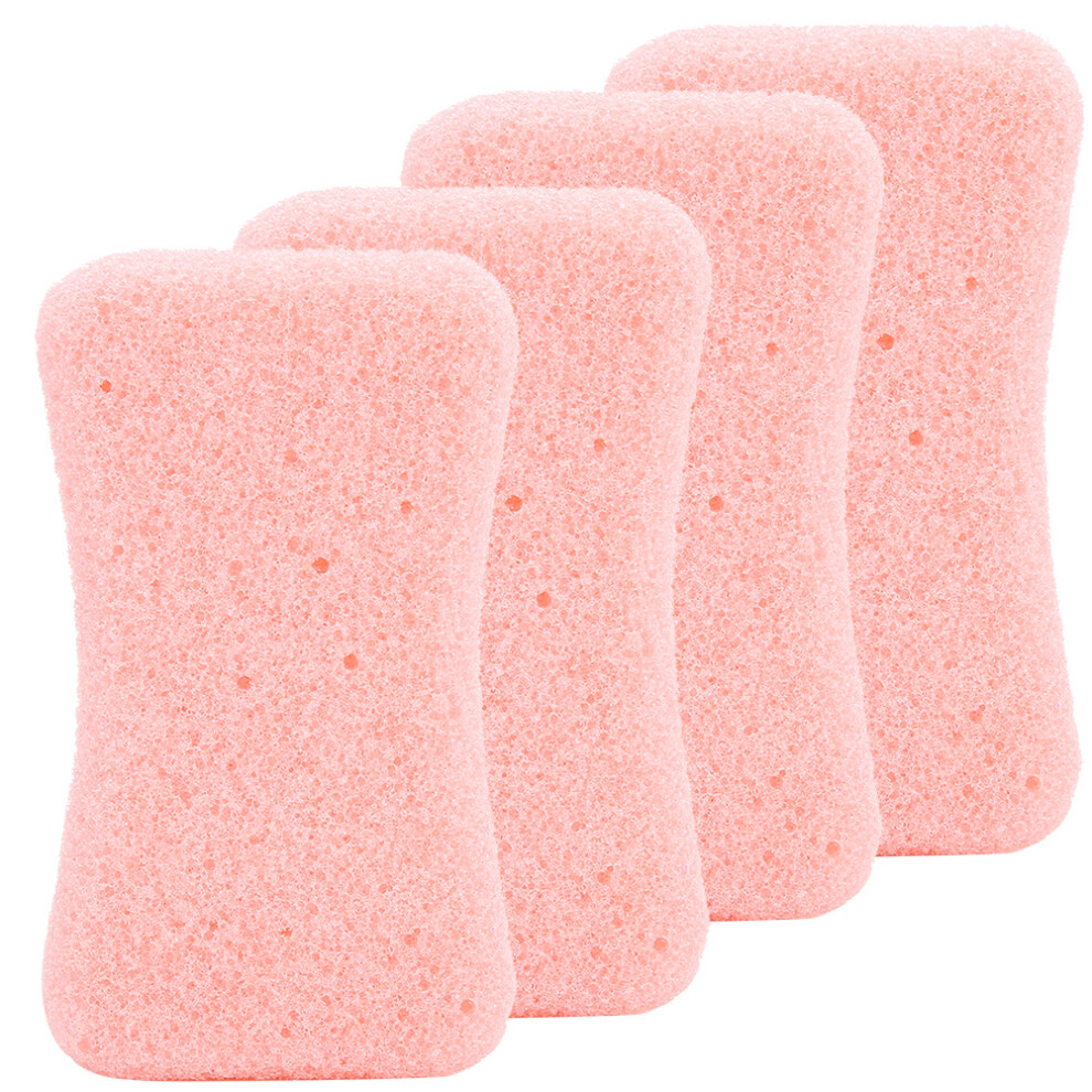 Pink (Pink) 4Pcs Pumice Stone Feet Care Callus Exfoliate Scrubber