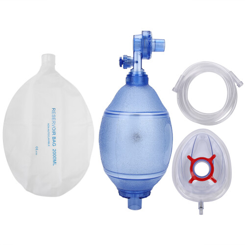 PVC Manual Resuscitator Breathing Bag Face Shield