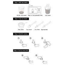 Hair Removal Wax Beads Set Portable Gentle Solid Wax for Nose Facial